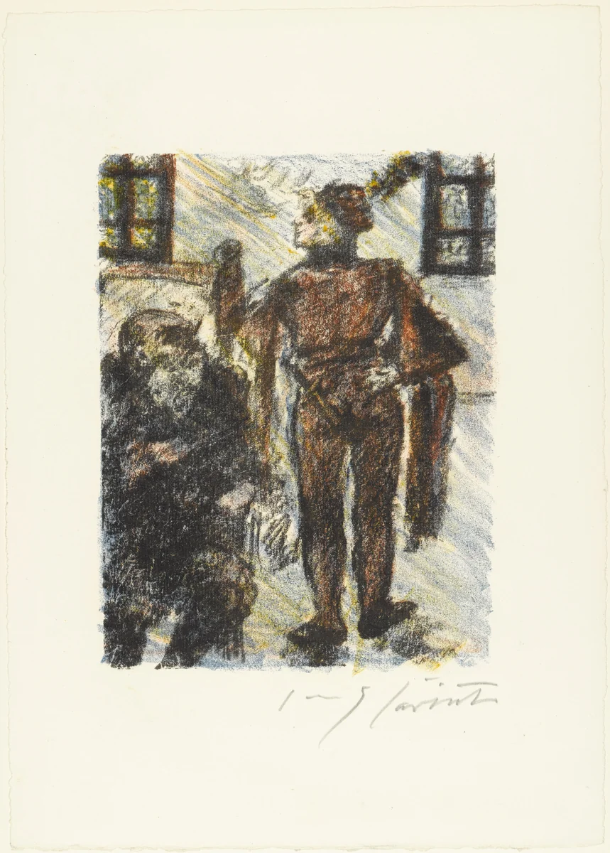 Attinghausen and Rudenz (Attinghausen und Rudenz) from William Tell (Wilhelm Tell) by Lovis Corinth, print, 1923