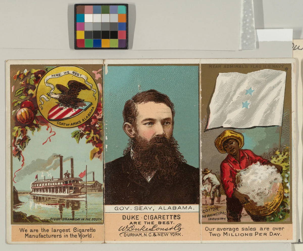 Governor Seay, Alabama, from "Governors, Arms, Etc." series (N133-2), issued by Duke Sons & Co. by W. Duke, Sons & Co., print, 1885-1892