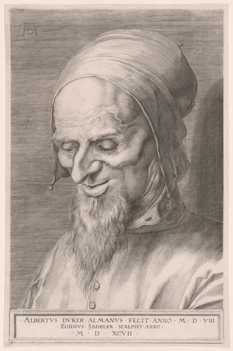 Head of an Apostle by Aegidius Sadeler, print, 1597