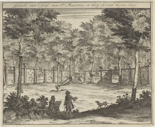 Gezicht op het graf van Johan Maurits, graaf van Nassau-Siegen, bij Kleef by Jacobus Schijnvoet, print, 1704-1733