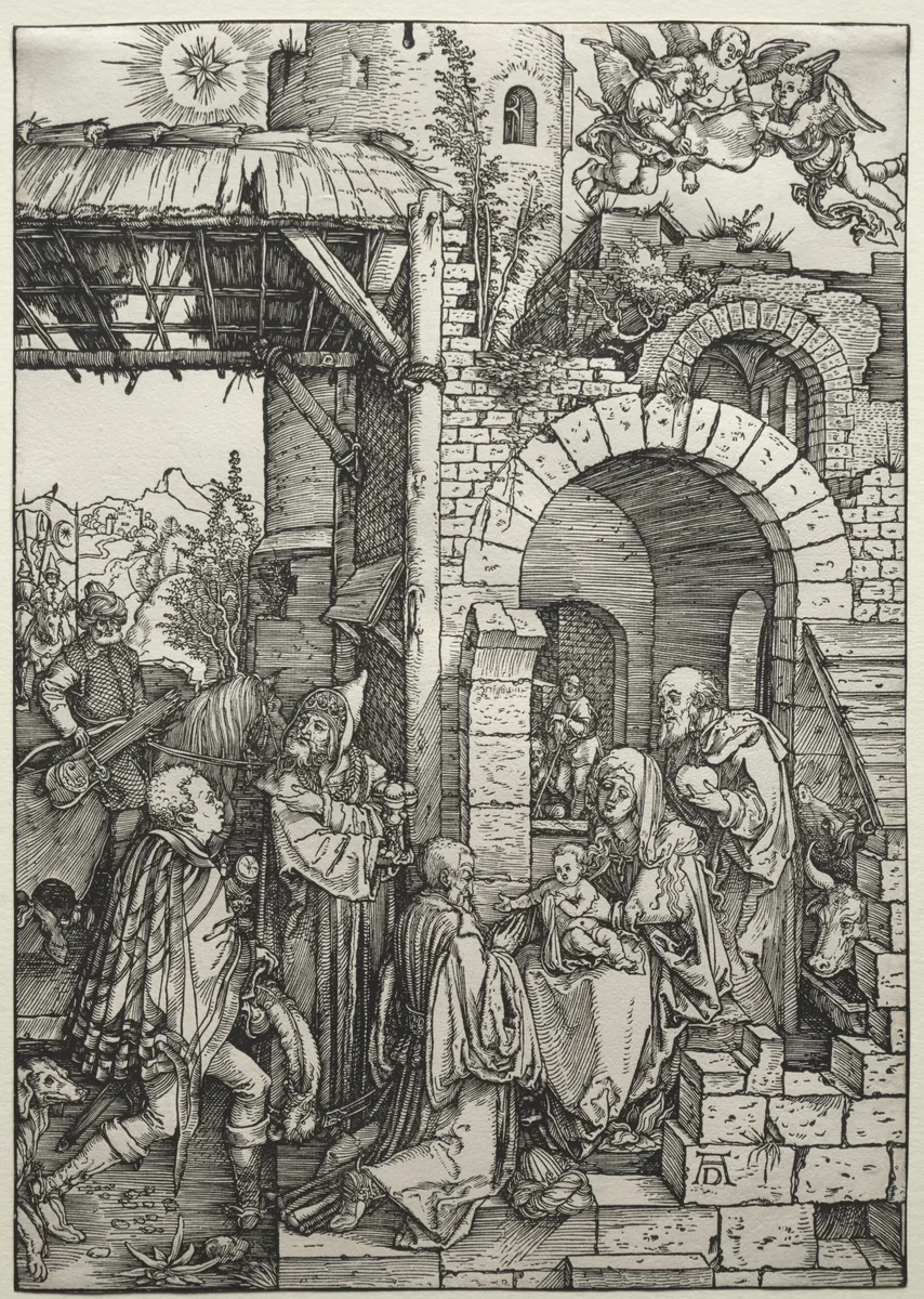 The Adoration of the Magi by Albrecht Dürer, print, 1501-1503