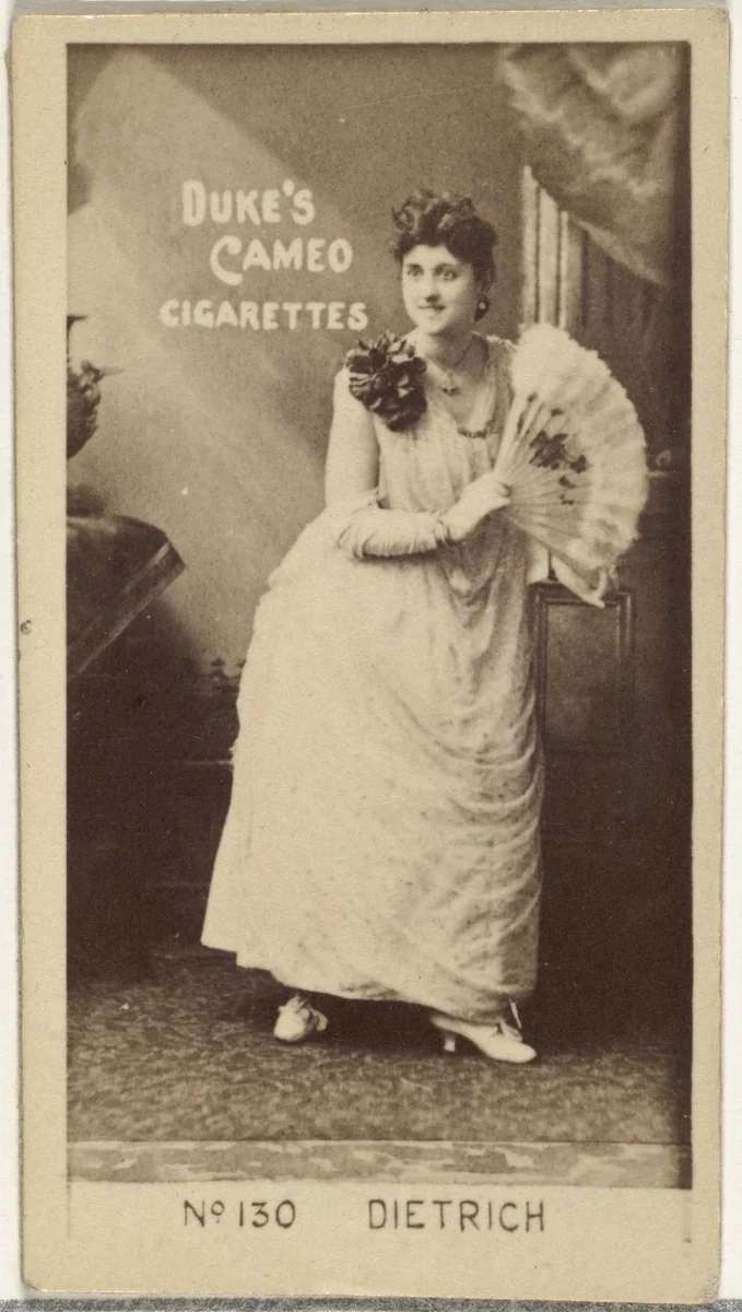 Card Number 130, Dietrich, from the Actors and Actresses series (N145-4) issued by Duke Sons & Co. to promote Cameo Cigarettes by W. Duke, Sons & Co., photograph, 1880-1889