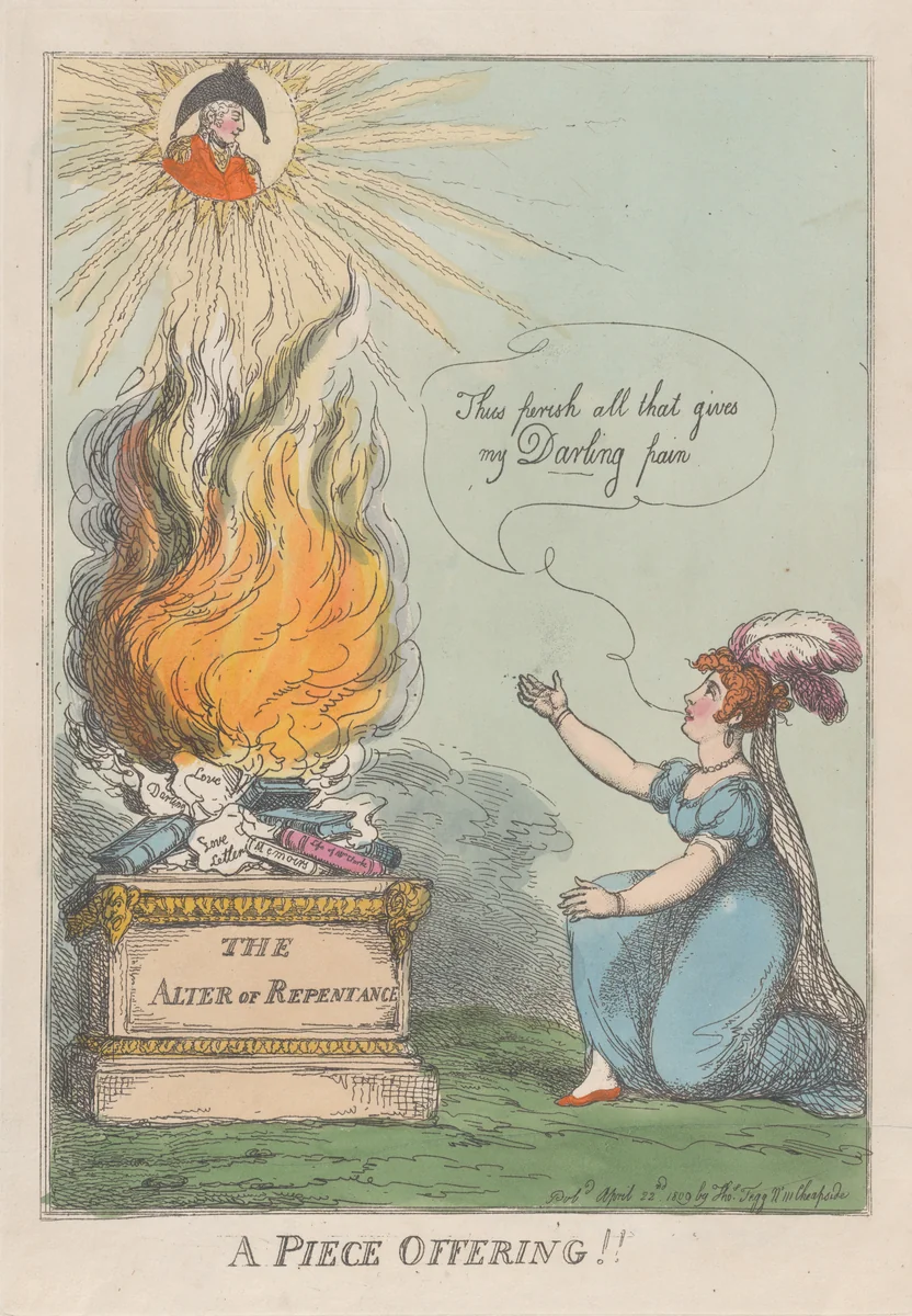 A Piece Offering!! Memoirs, Life, Letters &c. of M. A. Clarke by Thomas Rowlandson, print, 1809