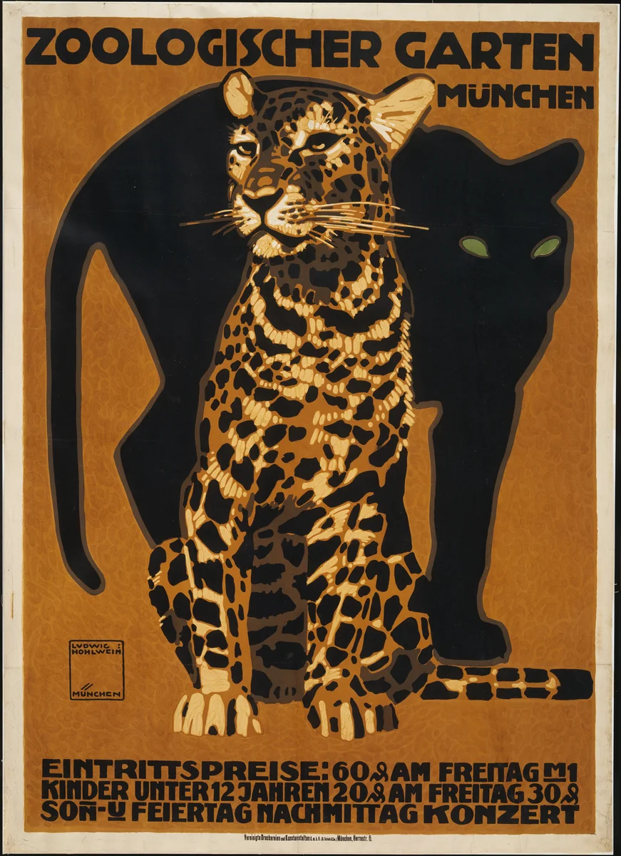 Zoologischer Garten München by Ludwig Hohlwein, design, 1912