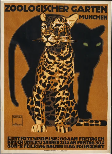 Zoologischer Garten München by Ludwig Hohlwein, design, 1912