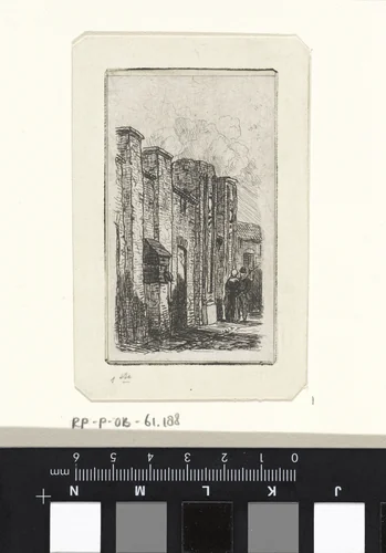 Muur te Culemborg by Jan Weissenbruch, print, 1837-1880