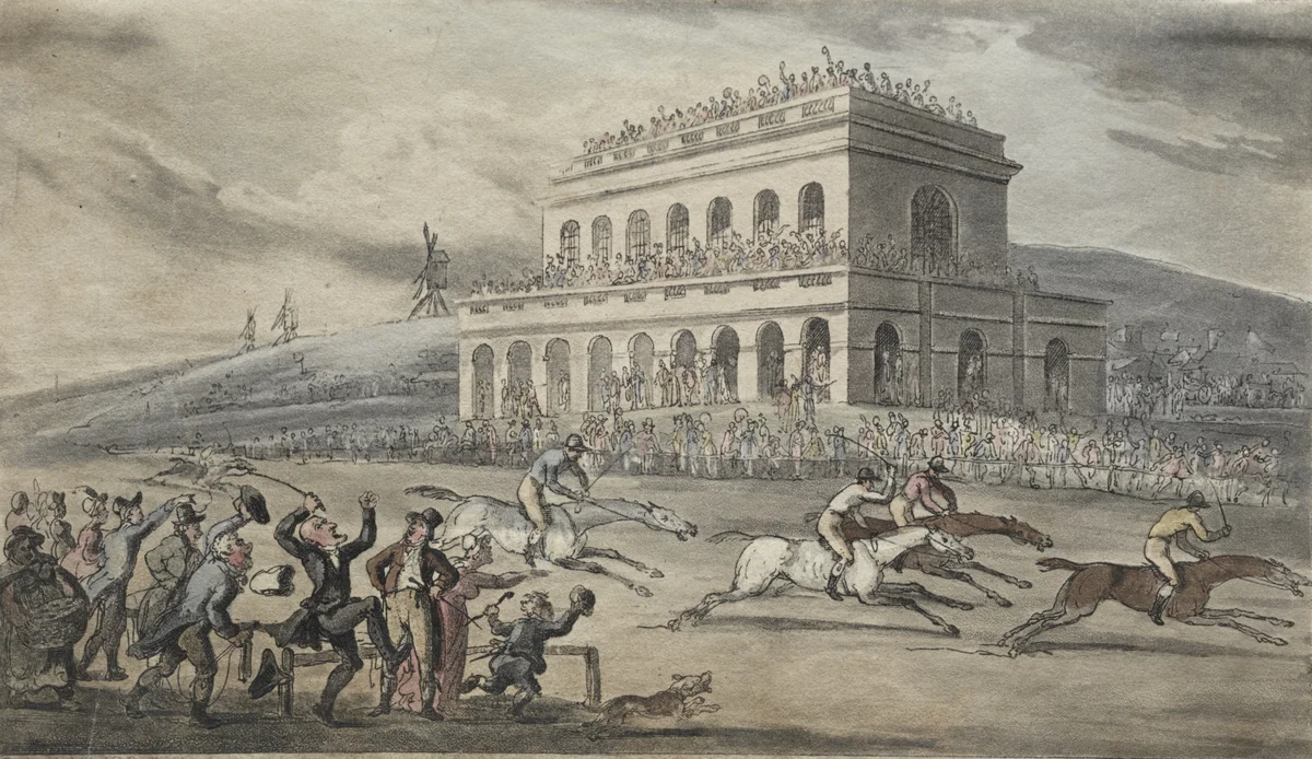 The Rev. Dr. Syntax Loses his Money on the Raceground at York by Thomas Rowlandson, print