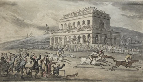 The Rev. Dr. Syntax Loses his Money on the Raceground at York by Thomas Rowlandson, print