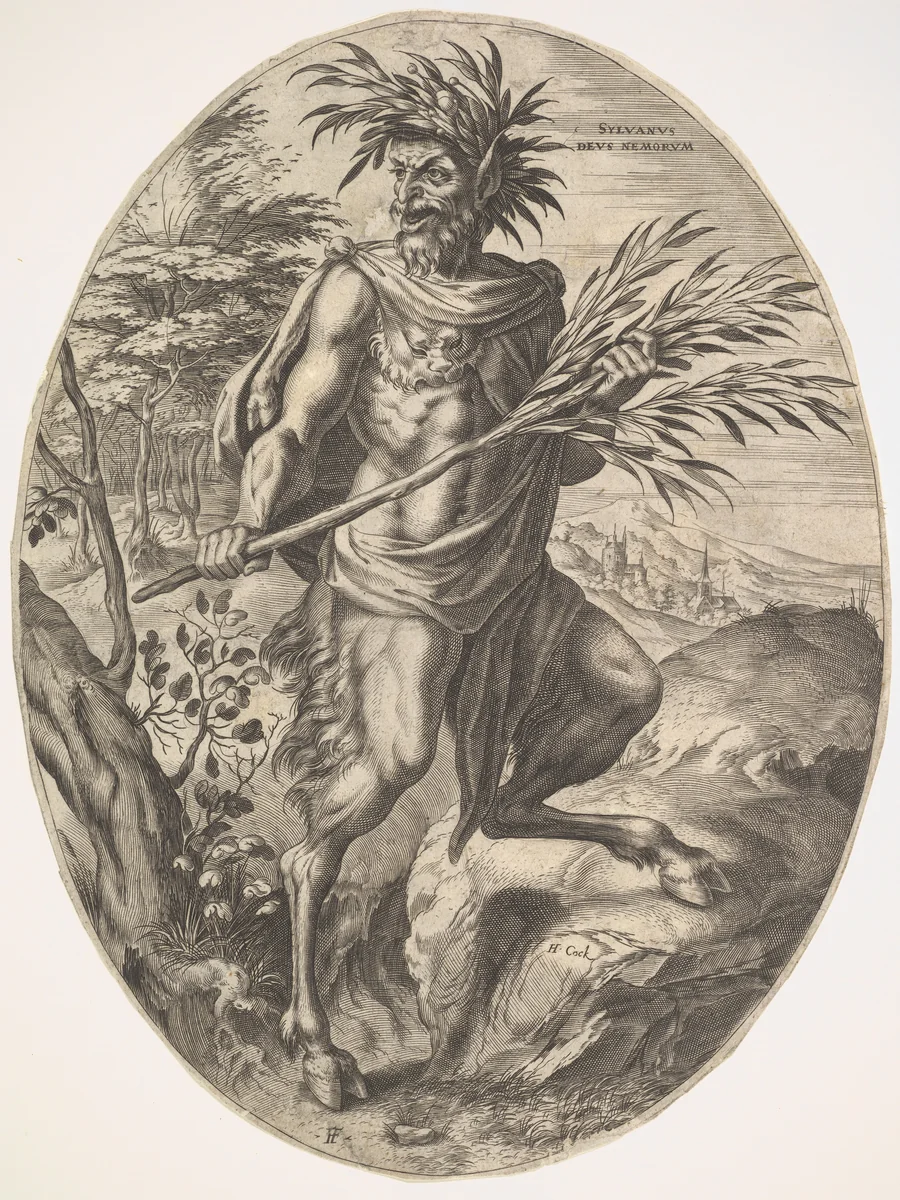 Sylvanus, from "The Rural Gods" by Cornelis Cort, print, 1565
