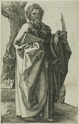 St. Bartholomew by Jan Wierix, print, 1523