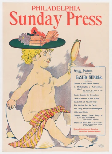 Advertisement for Philadelphia Sunday Press, Easter by George Reiter Brill, print, 1891-1901