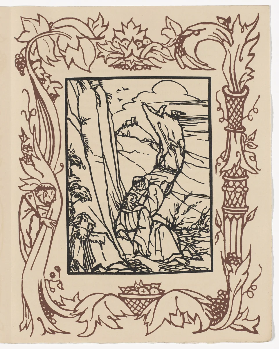 Plate (page 333) from Les Petites Fleurs de St. François (The Little Flowers of St. Francis) by Émile Bernard, illustrated book, 1928