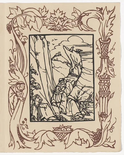 Plate (page 333) from Les Petites Fleurs de St. François (The Little Flowers of St. Francis) by Émile Bernard, illustrated book, 1928