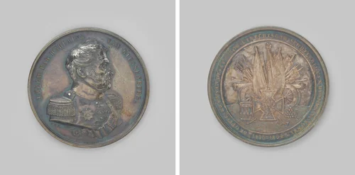 Gedenkpenning, aangeboden door de officieren van de mobiele schutterij te Utrecht aan hun kolonel J.D.C.C. baron d'Ablaing van Giessenburg by David van der Kellen, metalwork, 1834