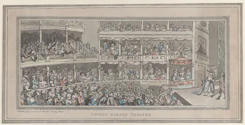 Covent Garden Theatre by Thomas Rowlandson, print, 1786