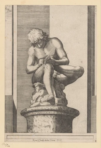 The Thorn Puller by Unknown, print, 1581