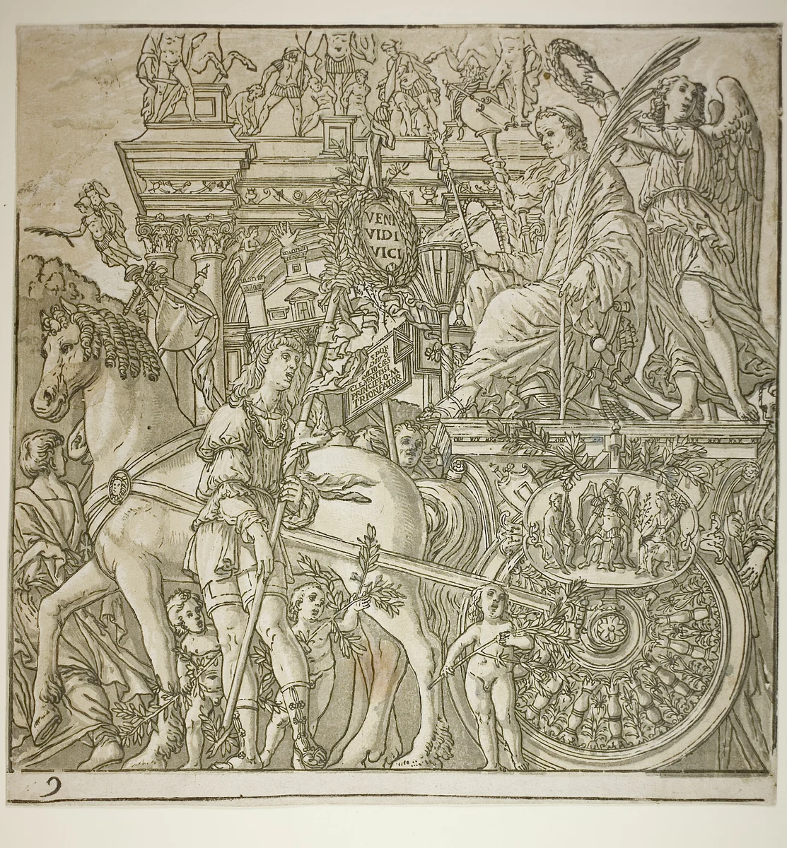 Triumph of Caesar by Andrea Andreani, print, 1599