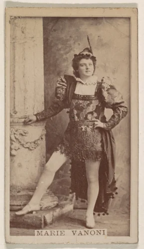 Marie Vanoni, from the Actresses series (N245) issued by Kinney Brothers to promote Sweet Caporal Cigarettes by Kinney Brothers Tobacco Company, photograph, 1890