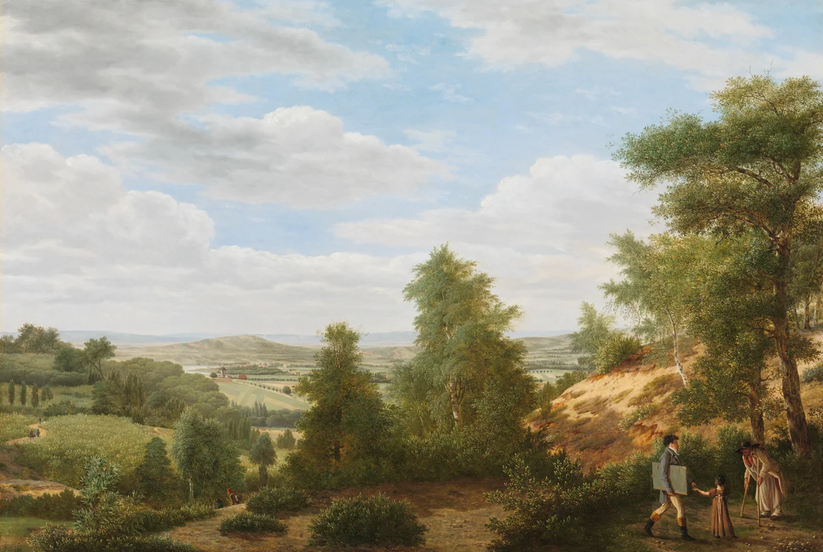 Gezicht op de vlakte van Montmorency bij Saint-Leu-la-Forêt by Pieter Rudolph Kleijn, painting, 1808