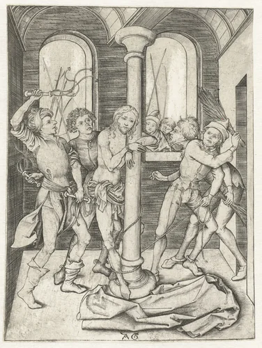 Geseling van Christus by Unknown, print, 1475-1500