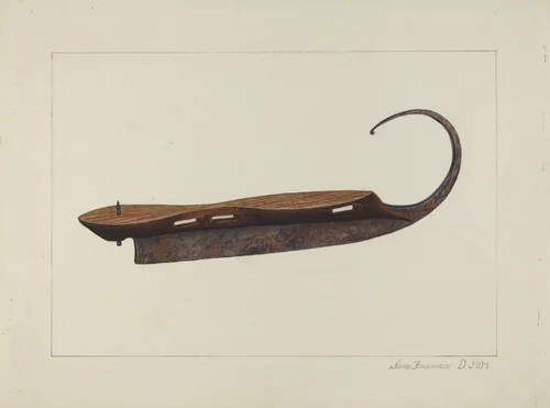 Ice Skate by Samuel Fineman, index of american design, 1938