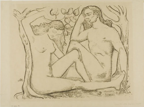 Adam and Eve by Aristide Maillol, print, 1895