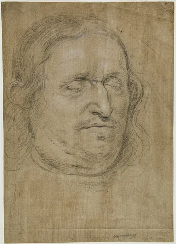 Death Mask by Georg Christoph Eimmart, drawing, 1658-1705