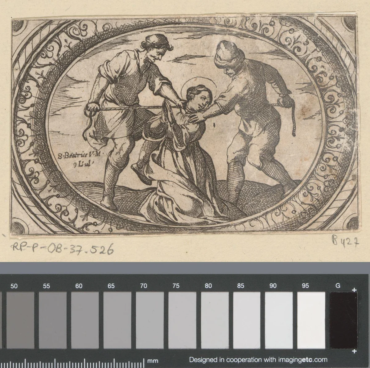 H. Beatrice by Antonio Tempesta, print, 1565-1630