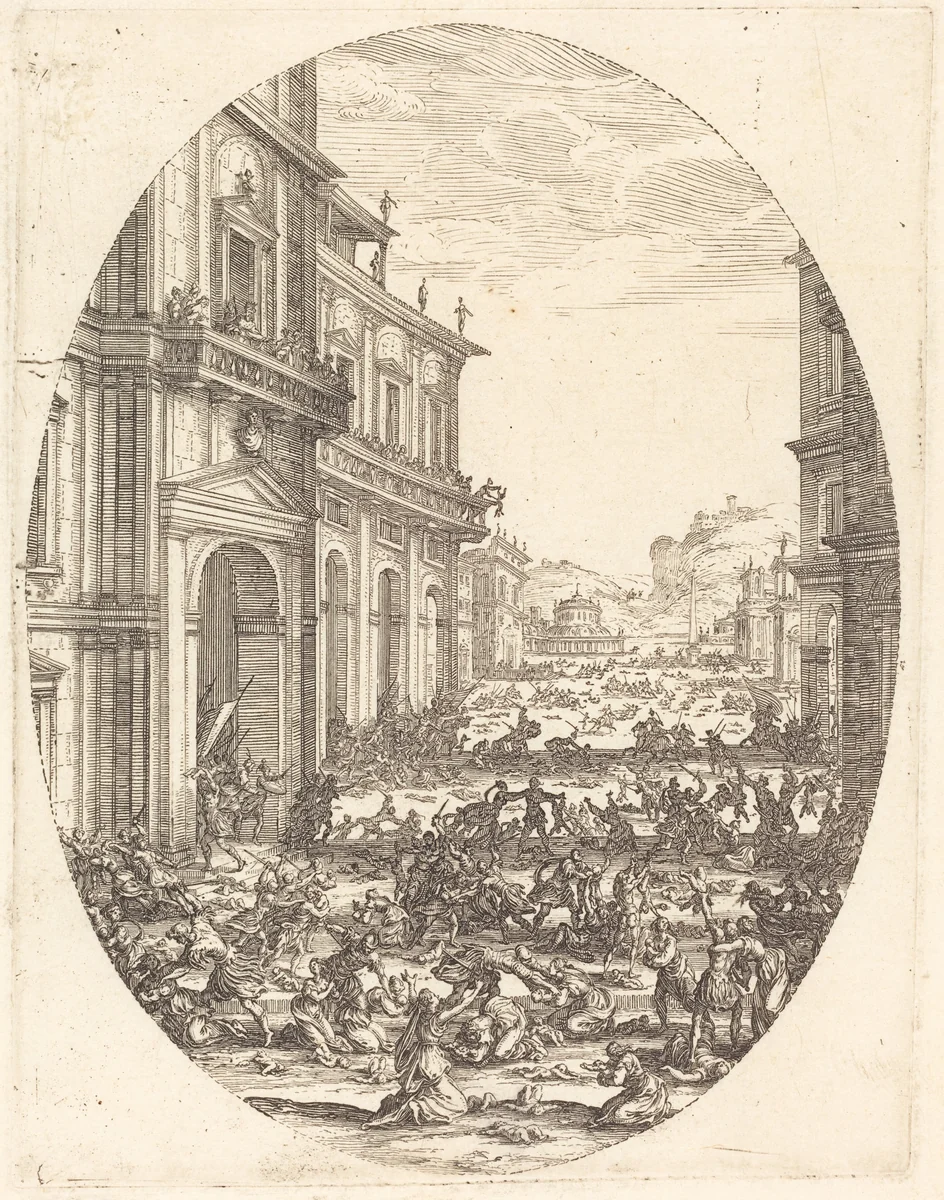 The Massacre of the Innocents by Jacques Callot, print, 1618-1620