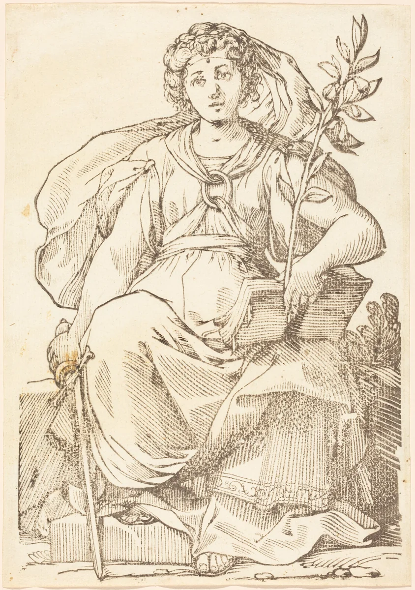 Sibylla Europa by Paul Maupin, Jacques Stella, print, 1620-1630