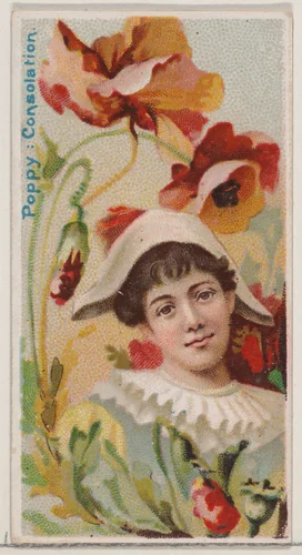 Poppy: Consolation, from the series Floral Beauties and Language of Flowers (N75) for Duke brand cigarettes by American Tobacco Company, print, 1892