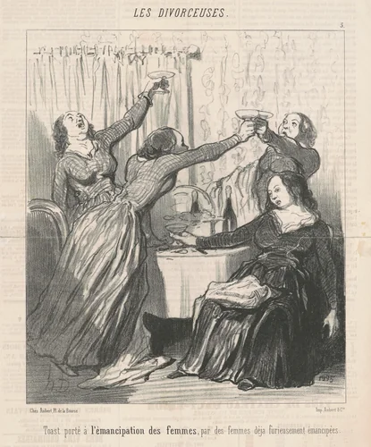 Toast porté a l'émancipation des femmes ... by Honoré Daumier, print, 1848