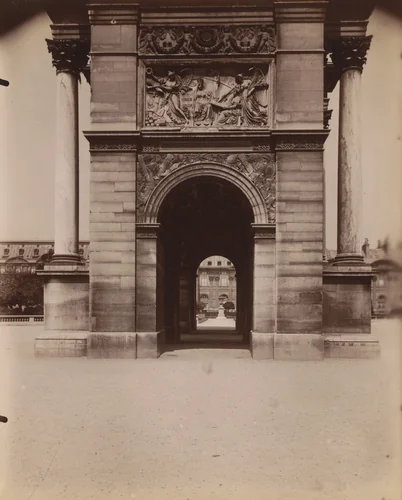 Place du Carrousel, Arc de Triomphe du Carrousel by Eugène Atget, photograph, 1911