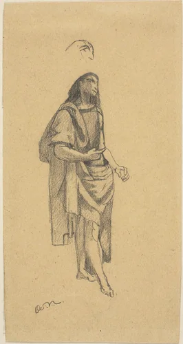 Saint John the Baptist, with Sketch of Head by Odilon Redon
Raffaello Sanzio, drawing, 1860-1869