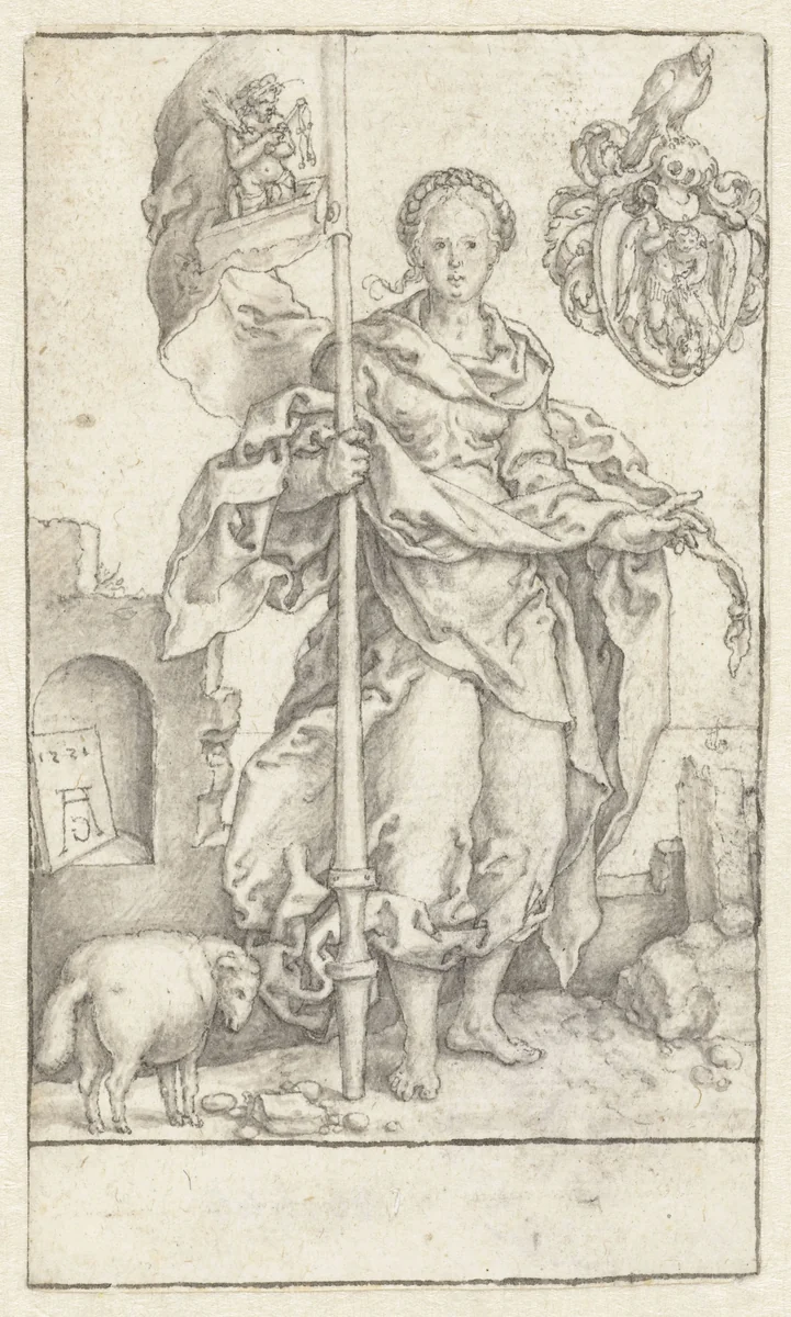 Nederigheid by Heinrich Aldegrever, drawing, 1551