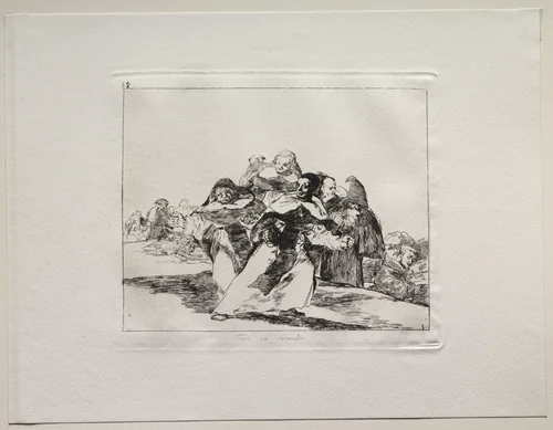 The Horrors of War: Everything is Topsy-Turvy by Francisco de Goya, print, 1810-1820