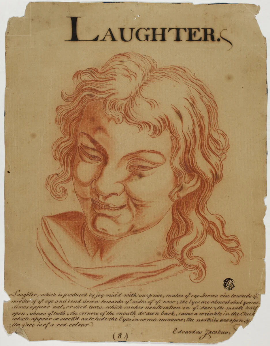 Laughter by Charles Le Brun, drawing, 1698-1799