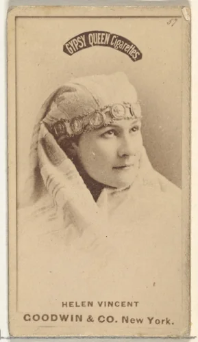 Helen Vincent, from the Actors and Actresses series (N171) for Gypsy Queen Cigarettes by Goodwin & Company, photograph, 1886-1890
