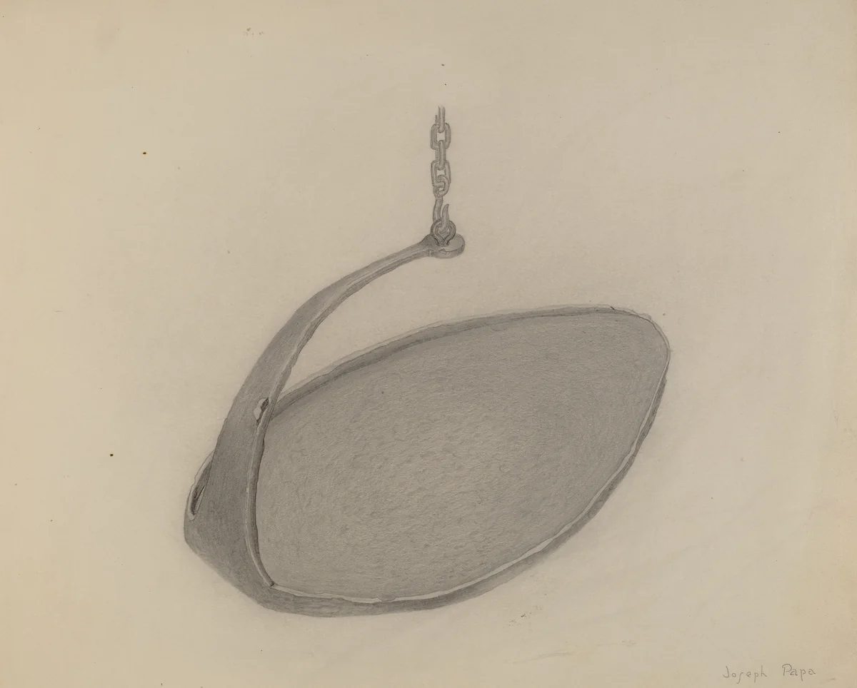 Iron Griddle by Joseph Papa, index of american design, 1938