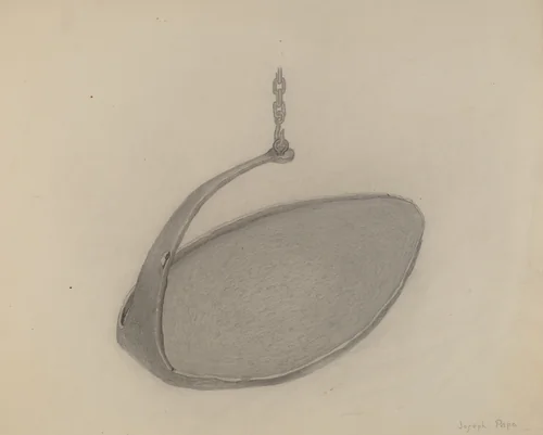 Iron Griddle by Joseph Papa, index of american design, 1938