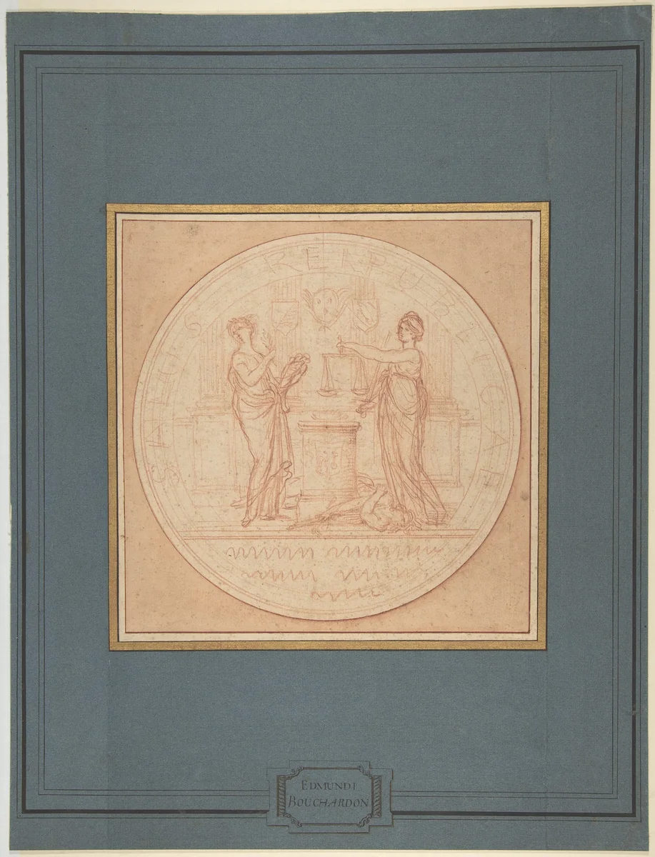 Design for a Medal by Edme Bouchardon, drawing, 1733-1743
