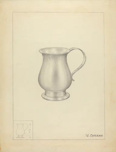 Silver Mug by Vincent Carano, index of american design, 1936