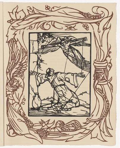 Plate (page 343) from Les Petites Fleurs de St. François (The Little Flowers of St. Francis) by Émile Bernard, illustrated book, 1928