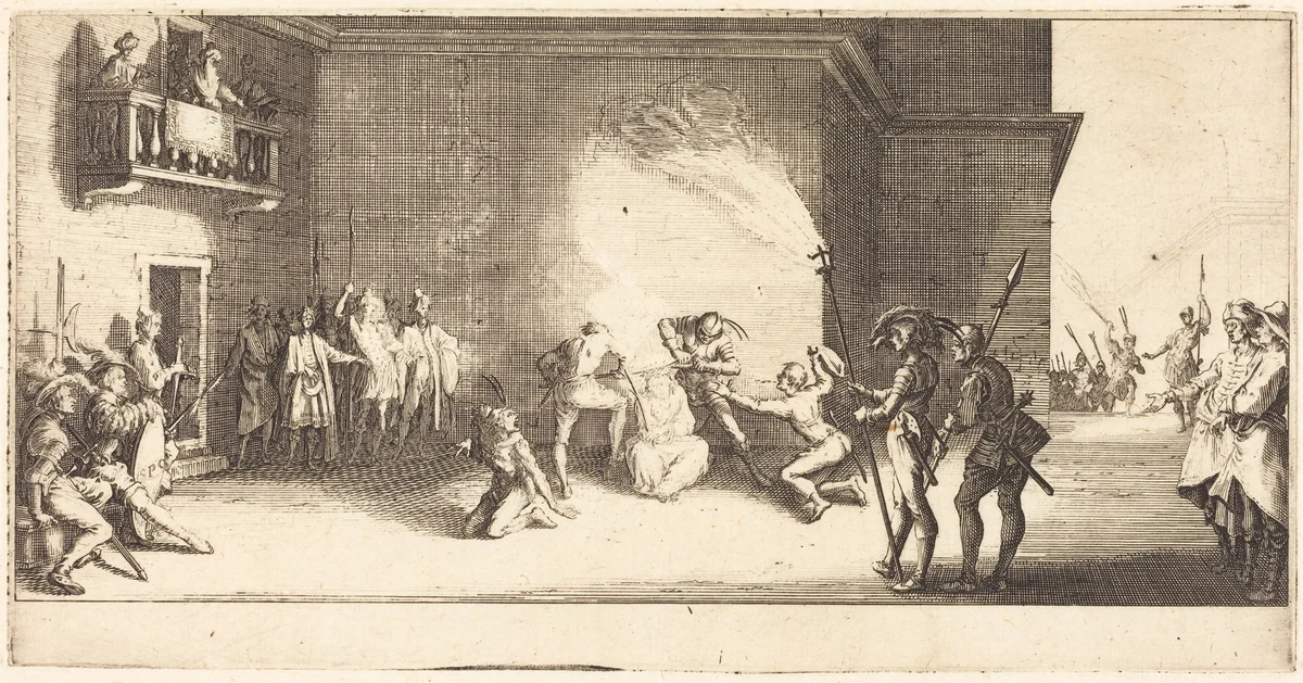 The Crowning with Thorns by Jacques Callot, print, 1618
