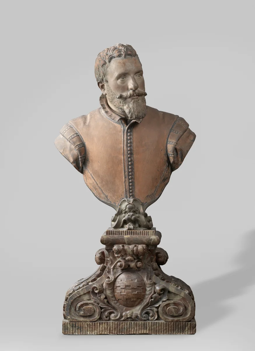 Borstbeeld van een man by Hendrick de Keyser, sculpture, 1606