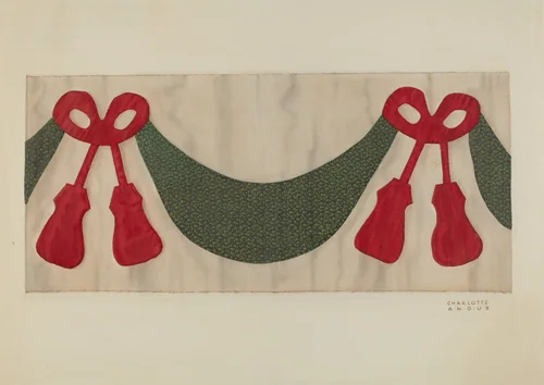 Valance for Tester by Charlotte Angus, index of american design, 1940
