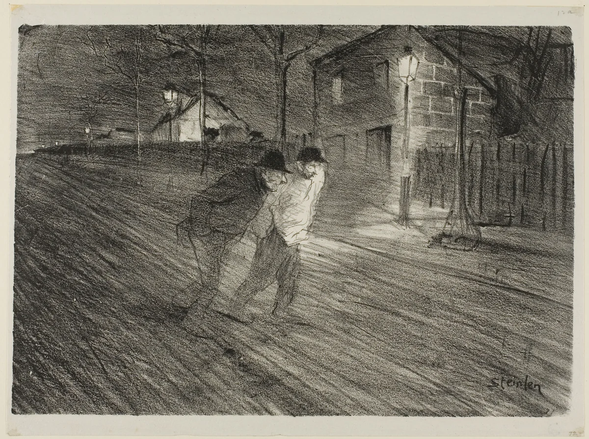 La rue Caulincourt by Théophile Alexandre Steinlen, print, 1896