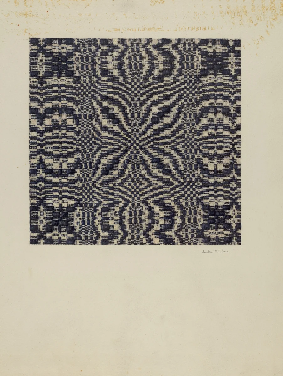 Coverlet by Ann Belle N. Eubank, index of american design, 1940