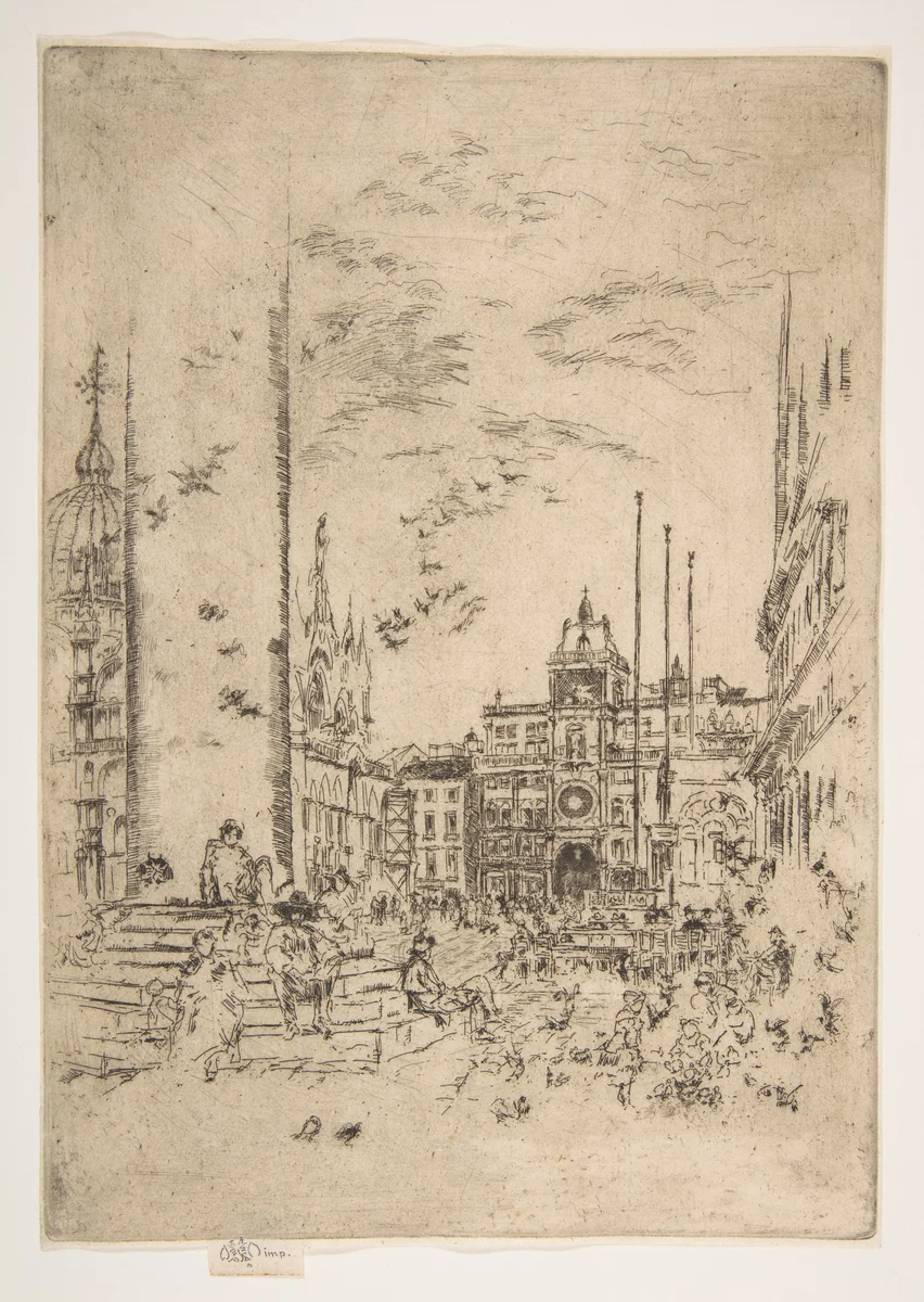 The Piazetta (The Piazzetta) by James McNeill Whistler, print, 1879-1880