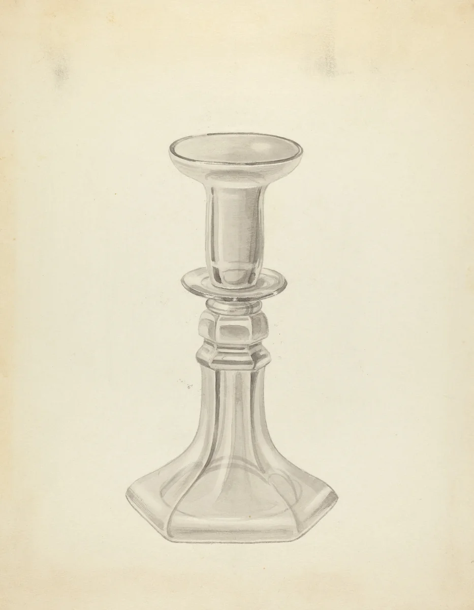 Candlestick by John Fisk, index of american design, 1937